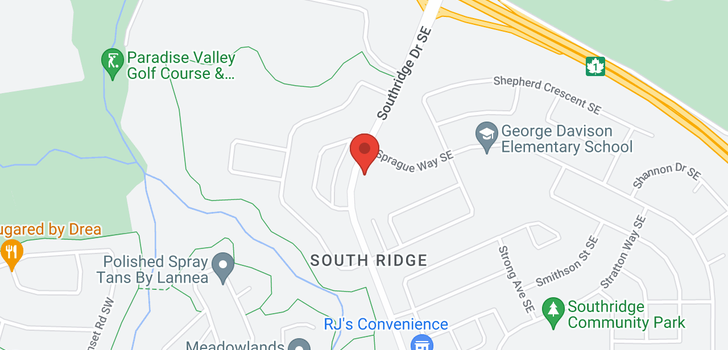 map of 203 165 Southridge Drive SE